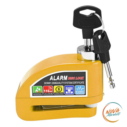 Blocco Antifurto Moto con Allarme per Freno a Disco
