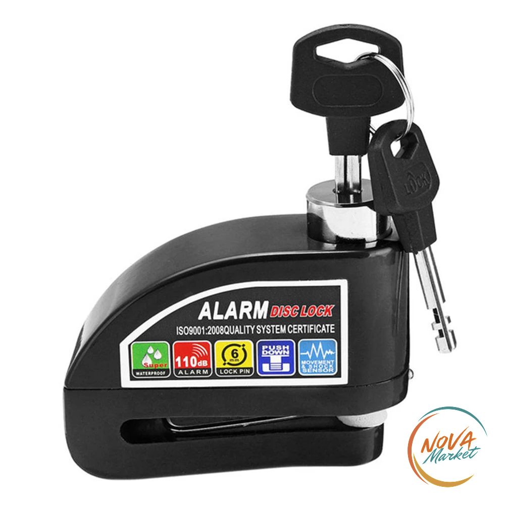 Blocco Antifurto Moto con Allarme per Freno a Disco