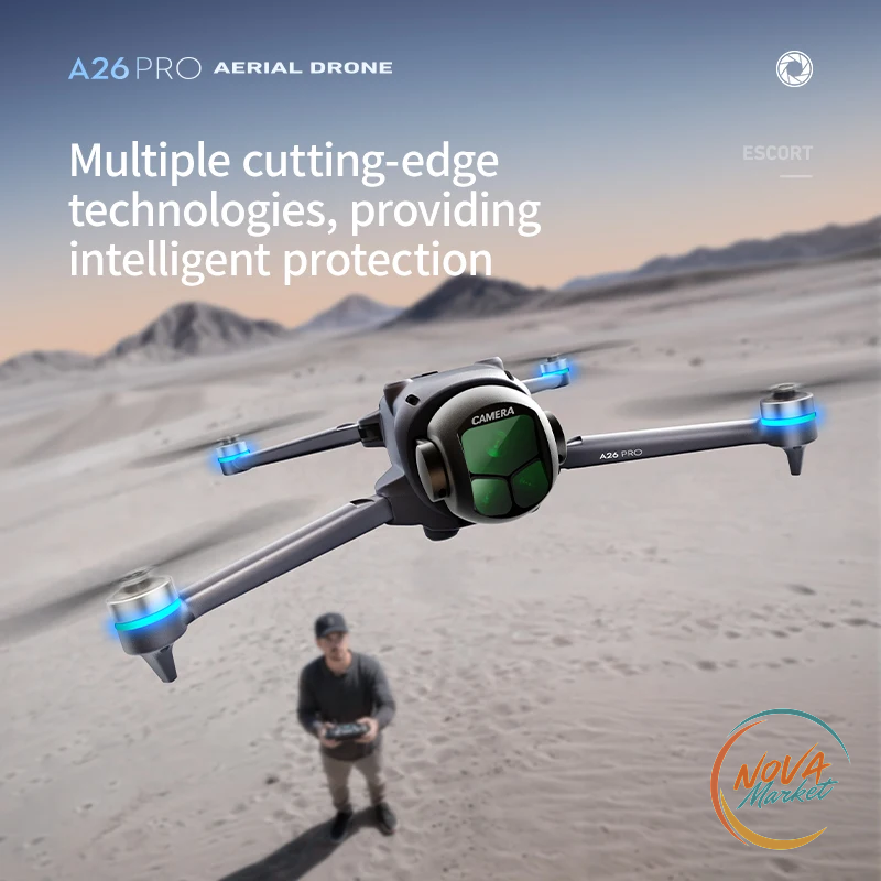Drone GPS A26 Pro con Tripla Fotocamera 4K/8K e FPV
