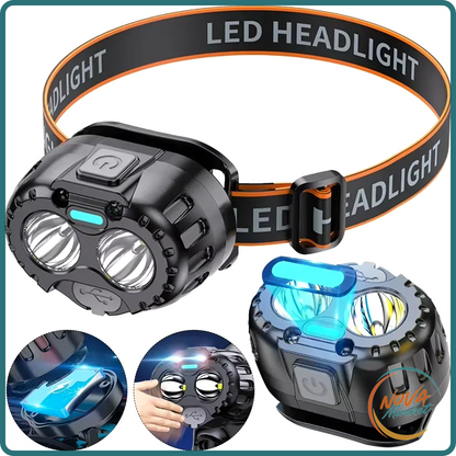 Lampada frontale LED 250 lm IPX4 per attività all'aperto