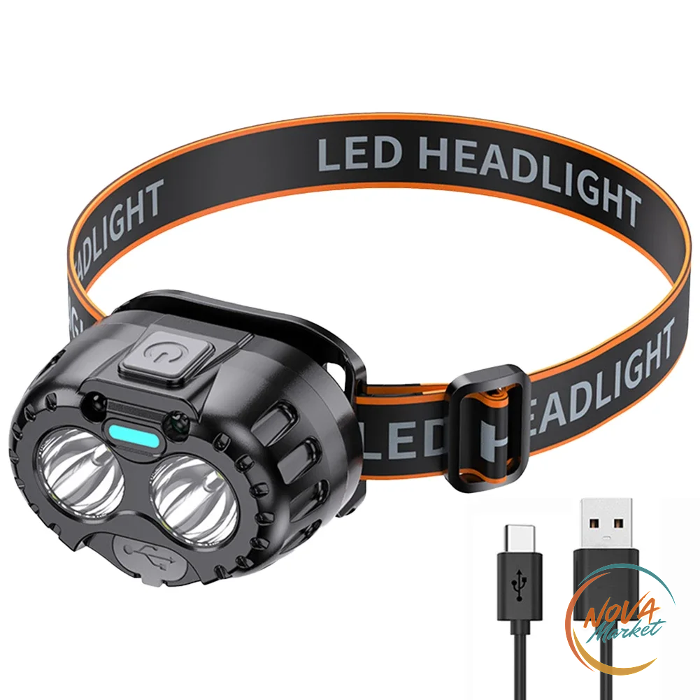 Lampada frontale LED 250 lm IPX4 per attività all'aperto