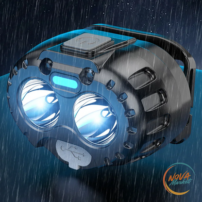 Lampada frontale LED 250 lm IPX4 per attività all'aperto