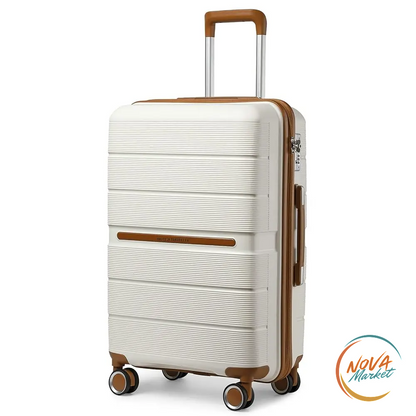 Valigia trolley rigida in PP con 8 ruote e chiusura TSA