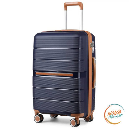 Valigia trolley rigida in PP con 8 ruote e chiusura TSA