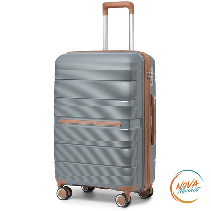 Valigia trolley rigida in PP con 8 ruote e chiusura TSA