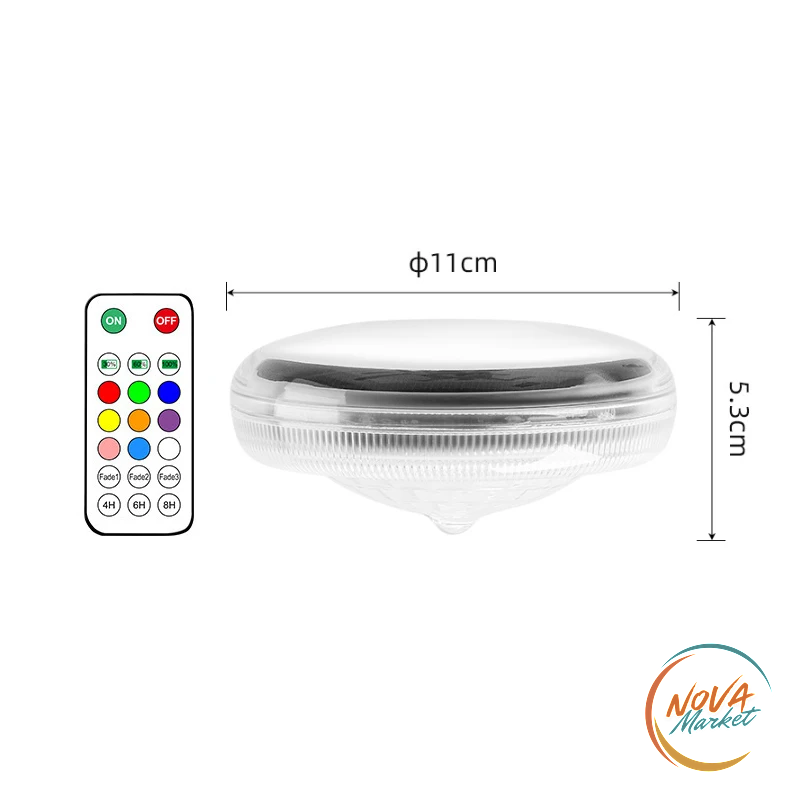 Luce LED galleggiante per piscina con telecomando e ricarica solare