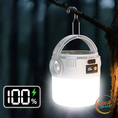 Lanterna solare da campeggio USB, impermeabile e portatile