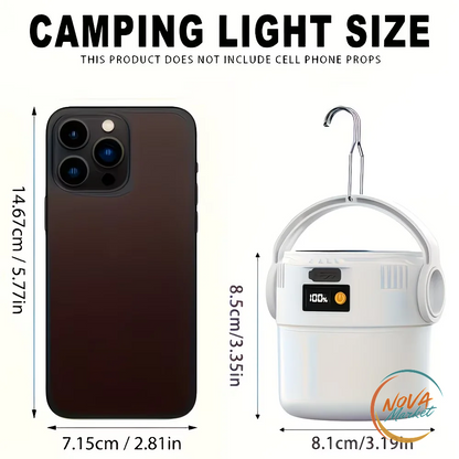 Lanterna solare da campeggio USB, impermeabile e portatile