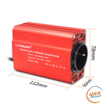 Inverter auto 12V-220V da 300W con USB