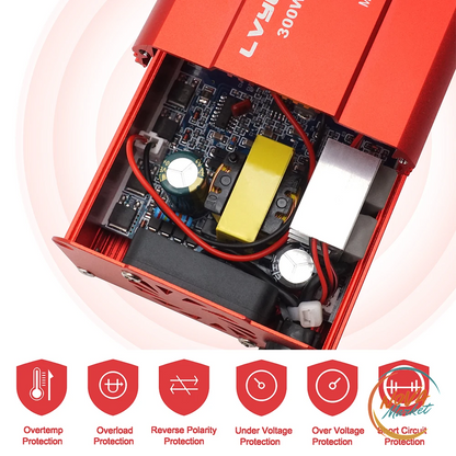 Inverter auto 12V-220V da 300W con USB