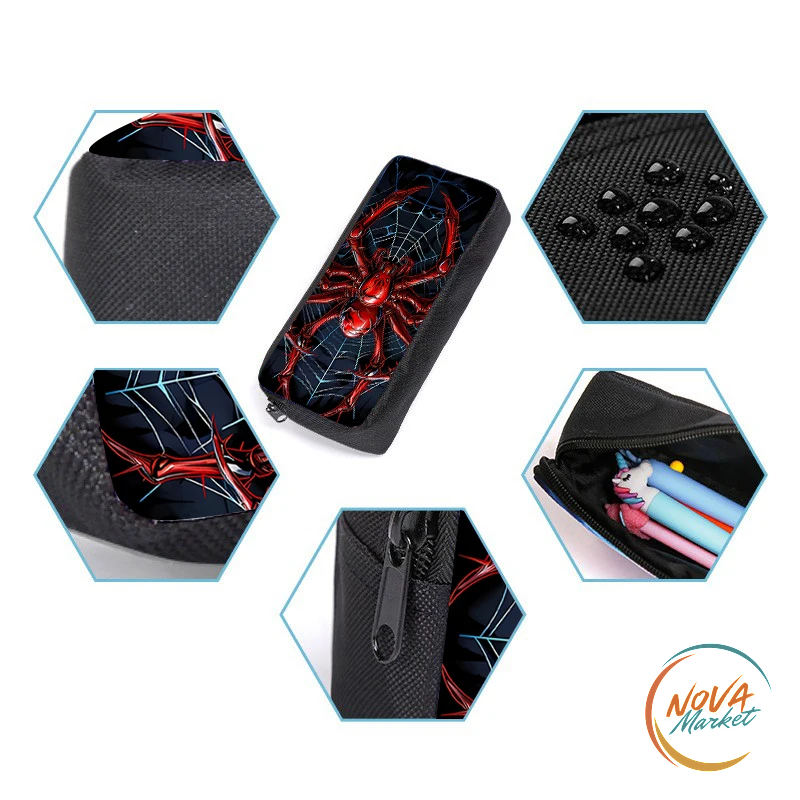 Set 3 Zaini per Bambini con Grafica Ragno Rosso