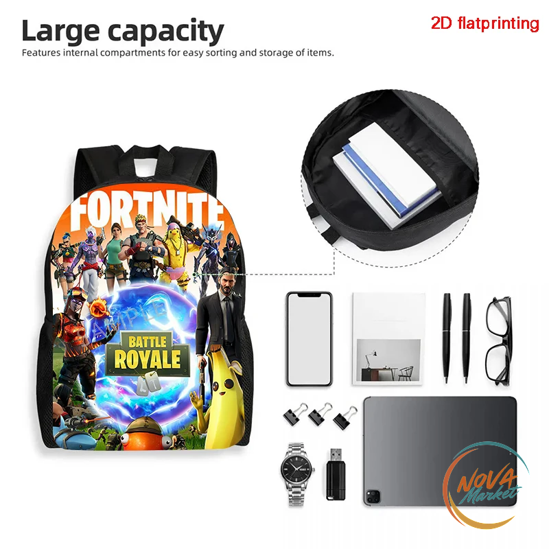 Zaino scolastico Fortnite 15 pollici leggero per bambini