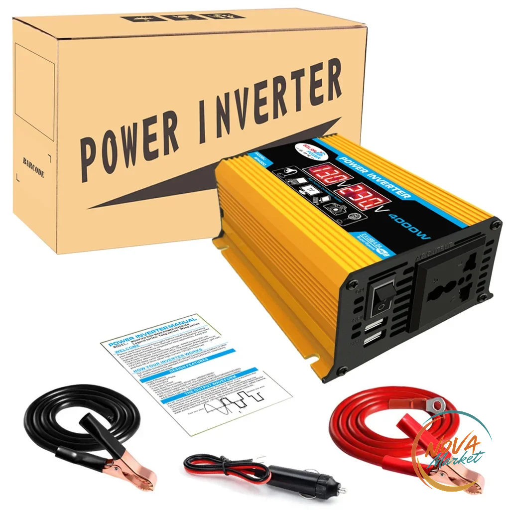 Inverter 12V-110/220V 4000W con display LCD