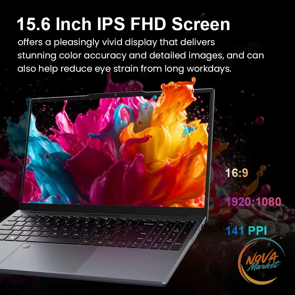 Notebook Intel Core i9 15,6" FHD con SSD e impronta digitale