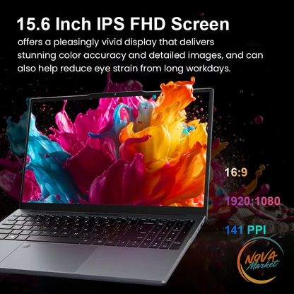 Notebook Intel Core i9 15,6" FHD con SSD e impronta digitale