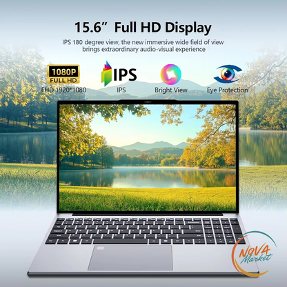 Notebook Intel Core i9 15,6" FHD con SSD e impronta digitale