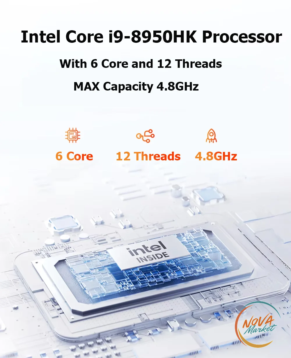 Mini PC Intel Core i9/i3 con Windows 11 Pro e SSD