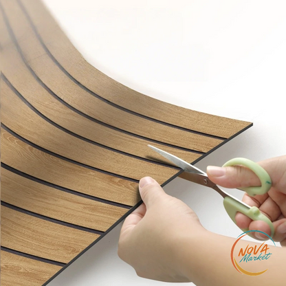Pannelli murali autoadesivi effetto legno impermeabili
