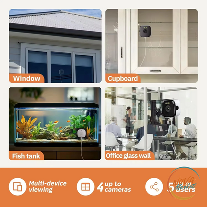 Telecamera WiFi da Finestra 3MP con Visione Notturna a Colori