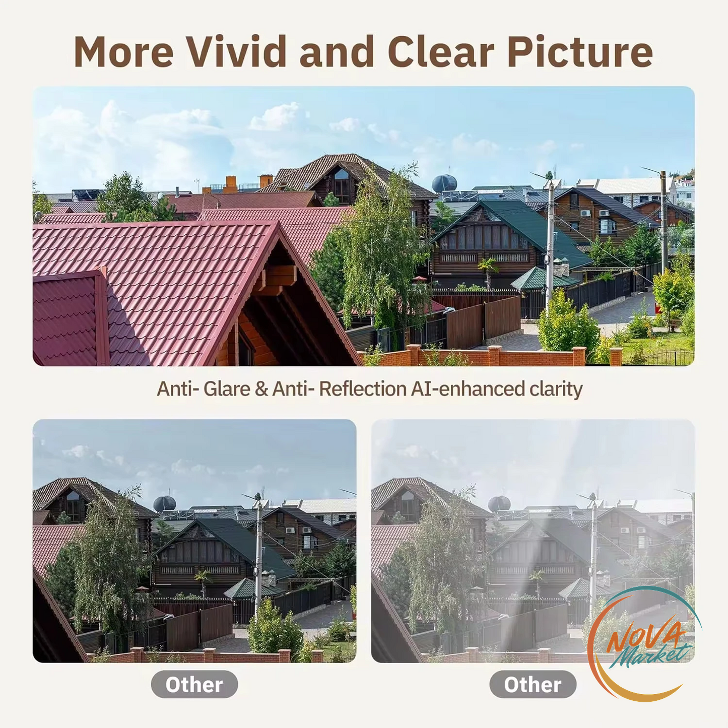 Telecamera WiFi da Finestra 3MP con Visione Notturna a Colori