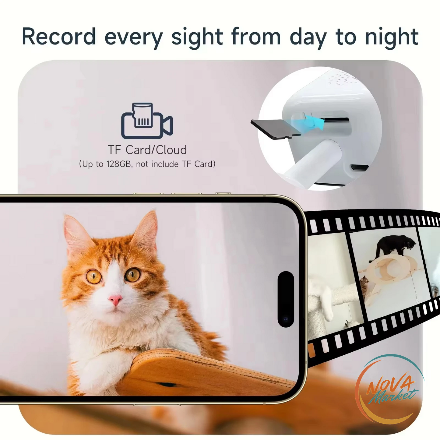 Telecamera WiFi da Finestra 3MP con Visione Notturna a Colori