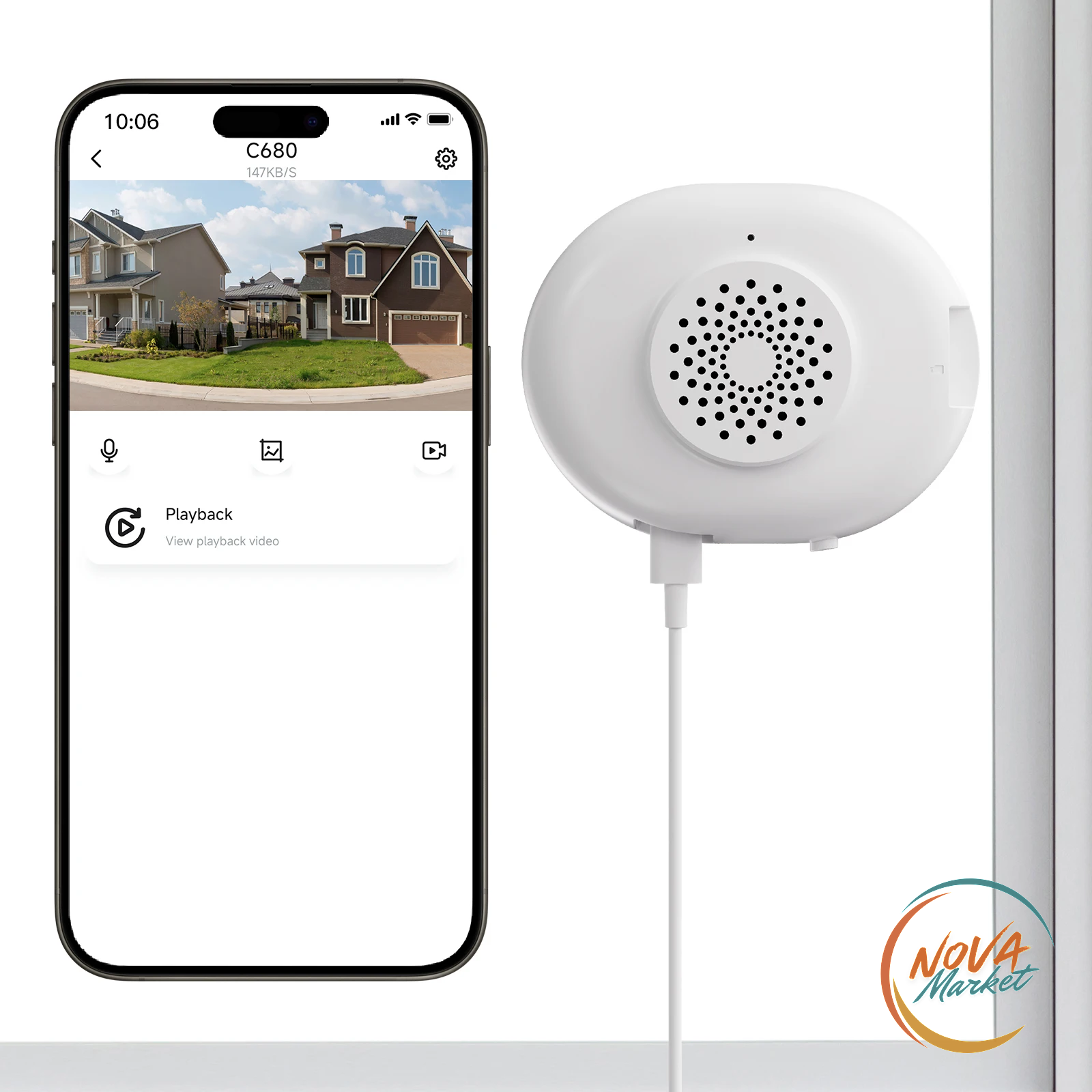 Telecamera di Sicurezza WiFi 2K per Interni con Visione a Colori