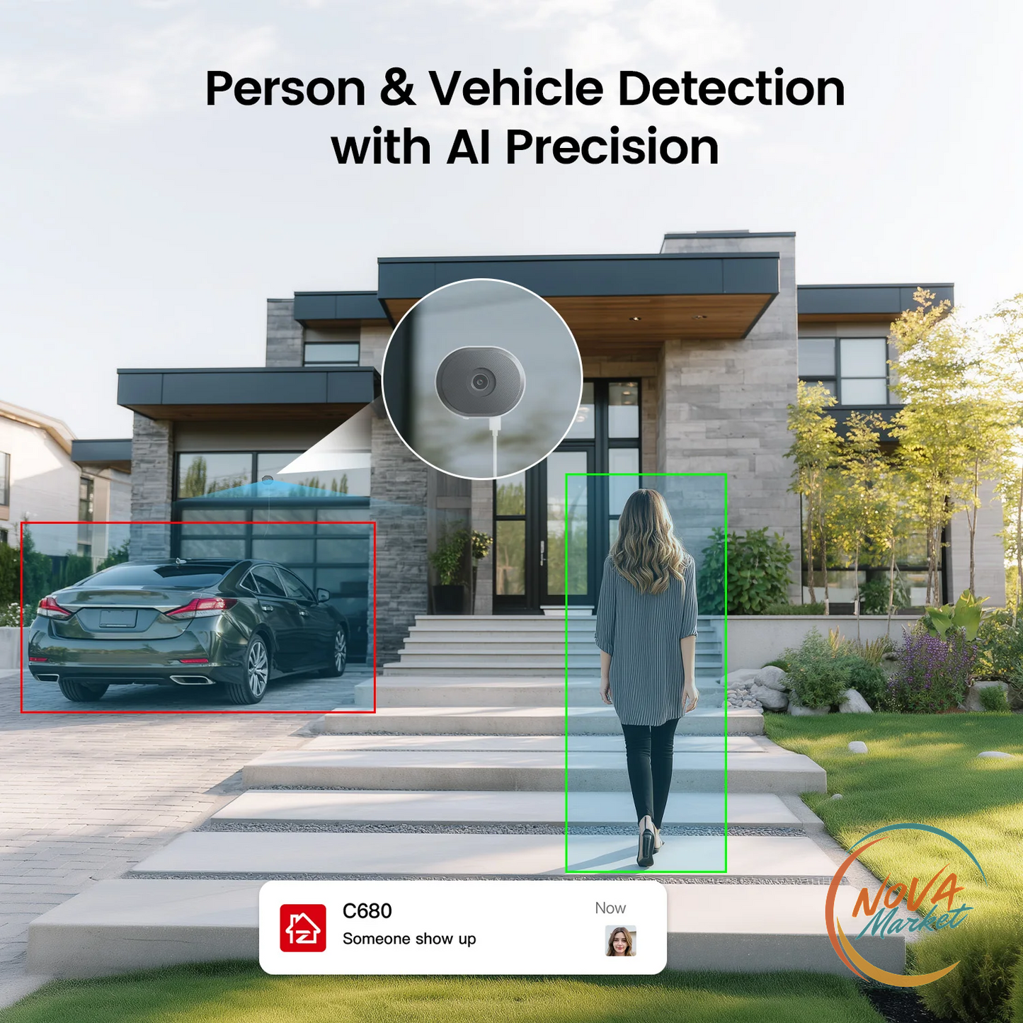 Telecamera di Sicurezza WiFi 2K per Interni con Visione a Colori