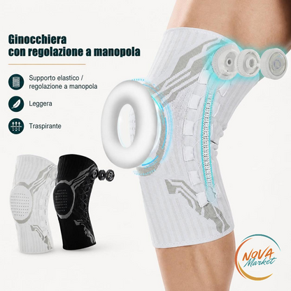 Ginocchiera Sportiva in Silicone a Pressione per Calcio e Basket