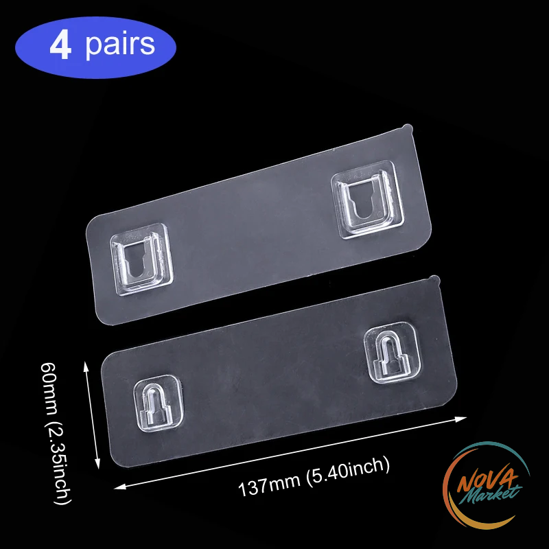 Ganci adesivi da parete trasparenti per cucina e bagno