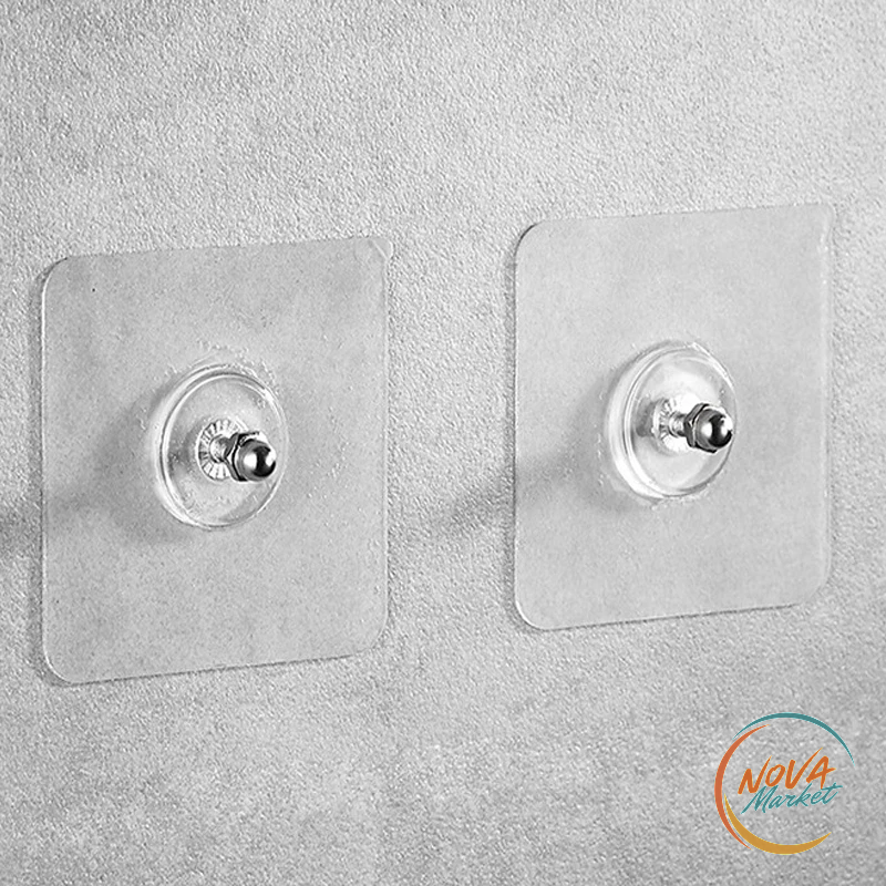 Ganci adesivi da parete trasparenti per cucina e bagno