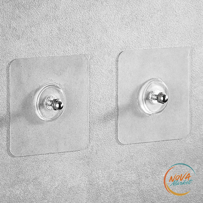 Ganci adesivi da parete trasparenti per cucina e bagno