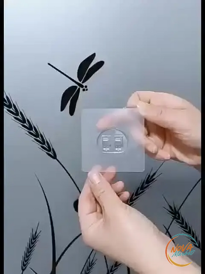 Ganci adesivi da parete trasparenti per cucina e bagno