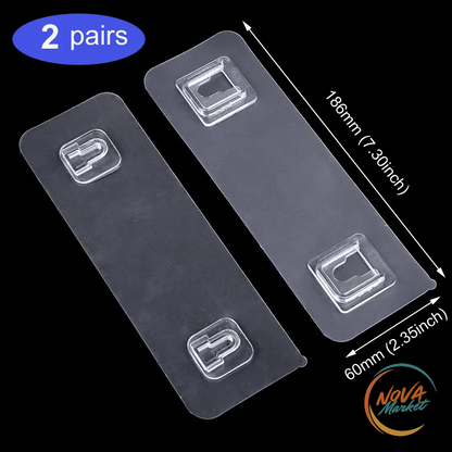 Ganci adesivi da parete trasparenti per cucina e bagno