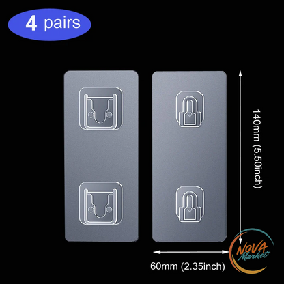 Ganci adesivi da parete trasparenti per cucina e bagno