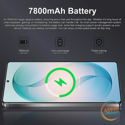 Smartphone 5G 7,3" Android 15 con Batteria 7800 mAh