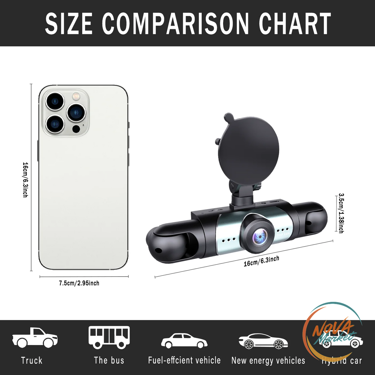 Dash Cam 4 Telecamere 1080P con Monitoraggio Parcheggio