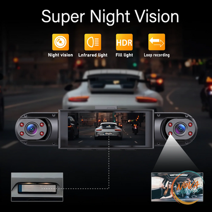 Dash Cam 4 Telecamere 1080P con Monitoraggio Parcheggio