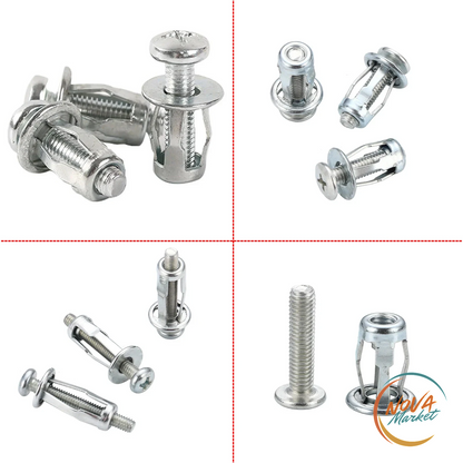 Tasselli a espansione M4-M6 con vite, 30 pezzi