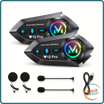 Interfono Bluetooth per Casco Moto con Musica e GPS