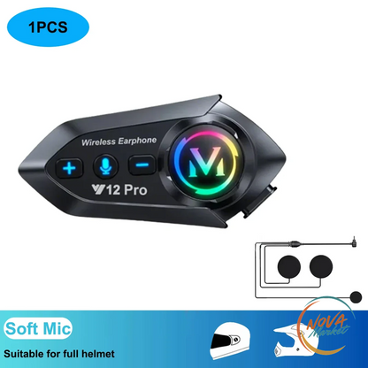 Interfono Bluetooth per Casco Moto con Musica e GPS