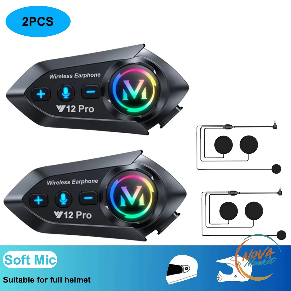 Interfono Bluetooth per Casco Moto con Musica e GPS
