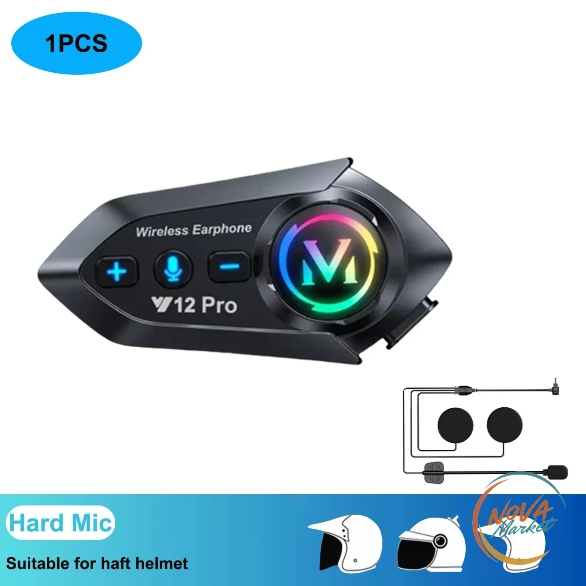 Interfono Bluetooth per Casco Moto con Musica e GPS
