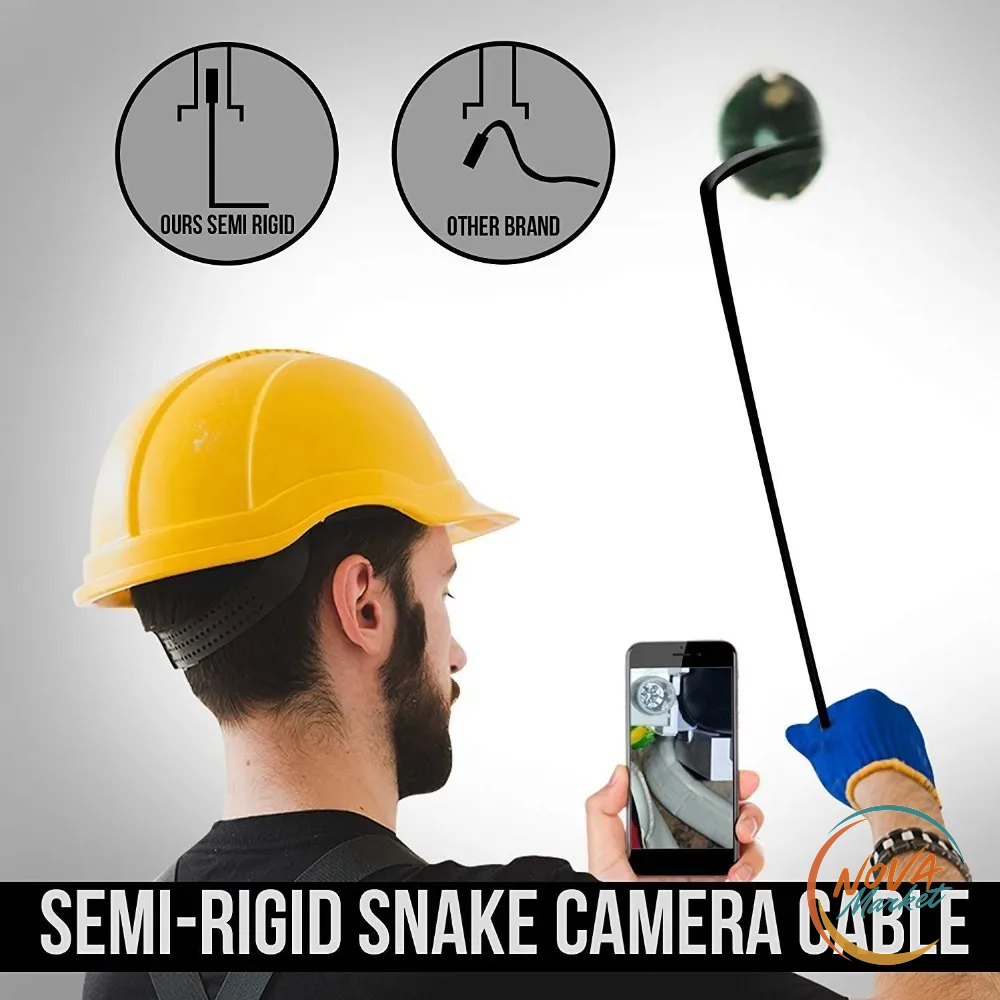 Endoscopio USB 1080P con LED e cavo flessibile