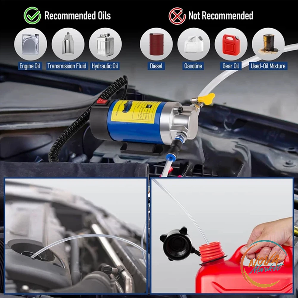 Pompa trasferimento olio 12 V, estrattore elettrico portatile