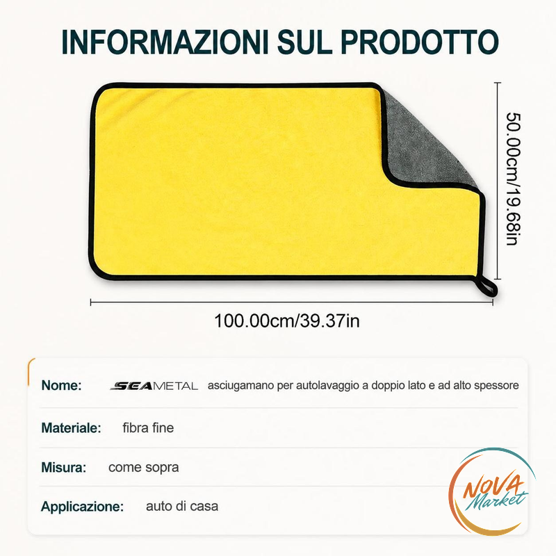 Panno in Microfibra per Auto Assorbente e Antipelucchi