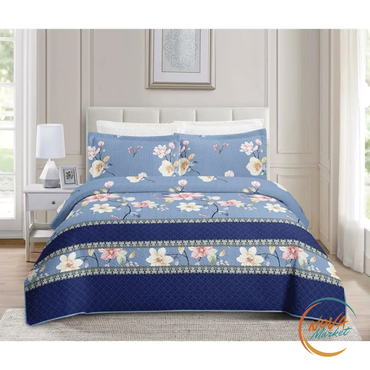 Copriletto bouti reversibile leggero con federe