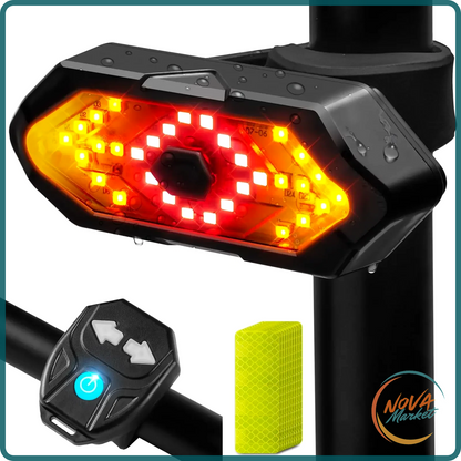 Fanale Posteriore Bici LED con Frecce e Telecomando