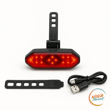 Fanale Posteriore Bici LED con Frecce e Telecomando