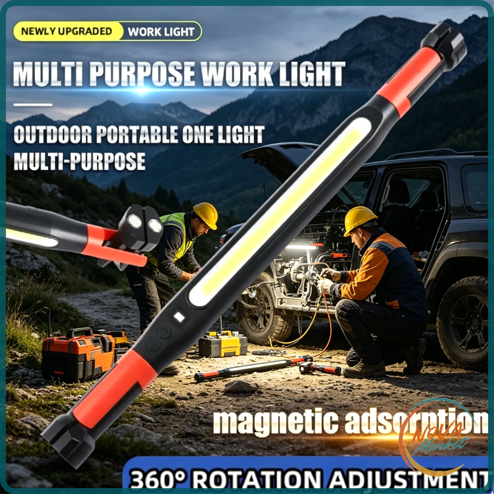 Lampada da Lavoro LED Magnetica Ricaricabile a 3 Modalità