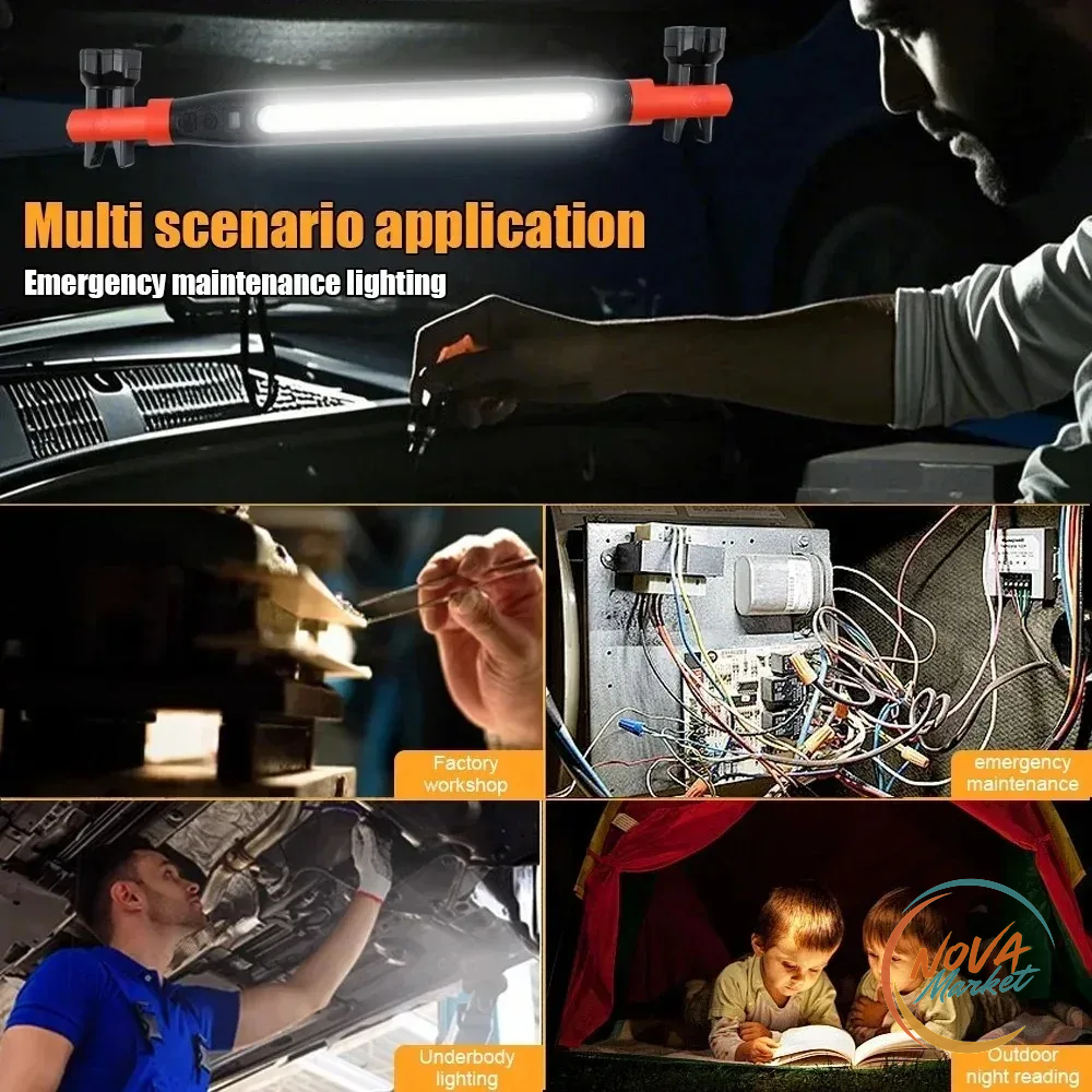 Lampada da Lavoro LED Magnetica Ricaricabile a 3 Modalità